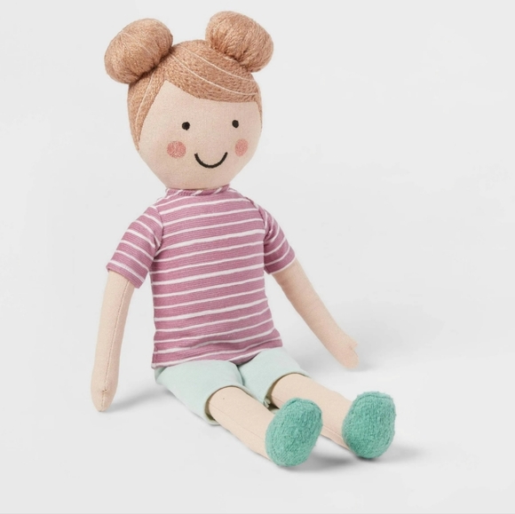 Pillowfort Decorative Pillow Pal Purple Stripe Girl NEW‎ - Picture 1 of 5